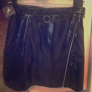 Black skirt with Silver Zipper Detail